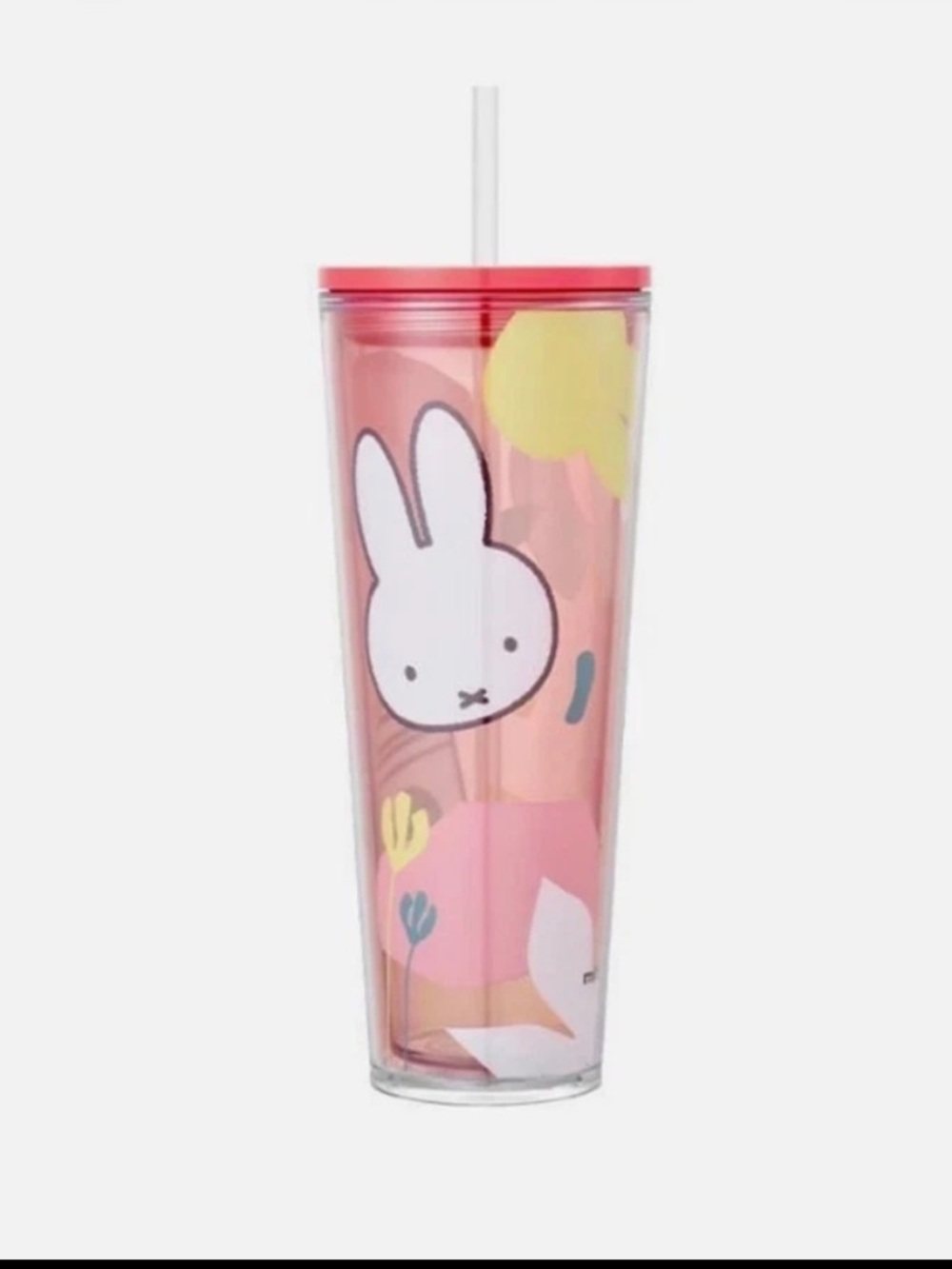 PL Forever Miffy Pink Cold Cup with Straw 710ml NIB